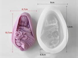 Molde silicona bebe envuelto